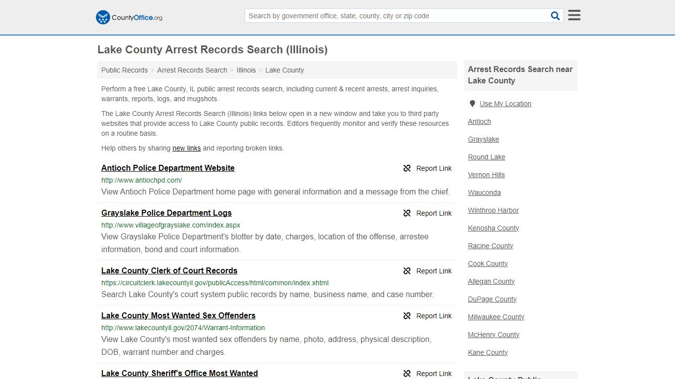 Arrest Records Search - Lake County, IL (Arrests & Mugshots)